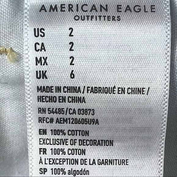 AE American Eagle Mom Shorts Raw Hem Size 2 - Picture 10 of 10